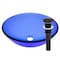 Novatto BLU Glass Vessel Bathroom Sink Set, Oil Rubbed Bronze TIG-8025ORB - alternate 1